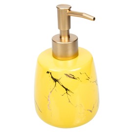 Ipetboom Refillable Marble Shampoo Bottle Elegant Bathroom Shower Gel Dispenser with Premium Pump Head Lightweight Capacity for Home Travel Toiletries