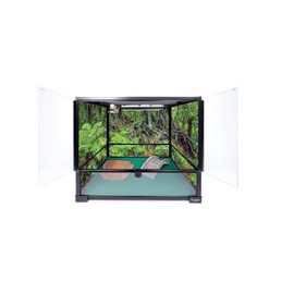 Carolina Custom Cages Reptile Habitat Background; Rain Forest Ferns & Roots, for 24Lx18Wx24H Terrarium, 3-Sided Wraparound
