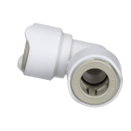 Whale WX1503 Quick-Connect 15mm Equal Elbow, Double-Gripper Design, for Hot and Cold Water, Semi-Rigid Polyethylene, White
