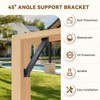 (4-PC) 45 Degree Angle Support Bracket，Pergola Kit Heavy Duty Connectors，Corner