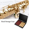 Saxophone Clarinet Reed Case, PU Leather Cover Storage Case with