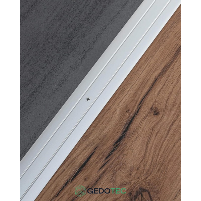 Gedotec Transition Profile for Screwing Aluminium Silver 90 cm Length