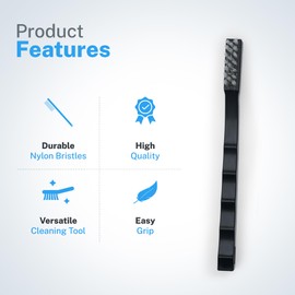 Nanoskin 6-Pack Toothbrush Style Brushes - Professional Detailing Brush Set, Car Interior and Upholstery Cleaning, Durable Nylon Bristles, Precision Automotive Cleaning, Essential Detailer's Toolkit