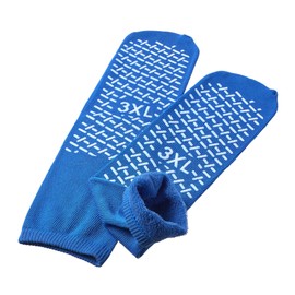 Slip Resistant Single Print XXXL Bariatric Size Socks Royal Blue Color 12 Pair Per Case by Pillow Paws