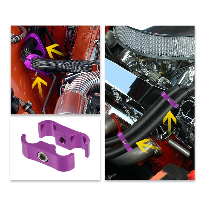 X AUTOHAUX 5 Pcs AN4 Hose Separator Clamps for Oil