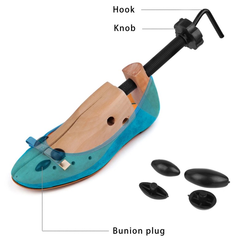 Kevenanna Pair Of Premium Professional 4-Way Wooden Shoe Trees, Wooden