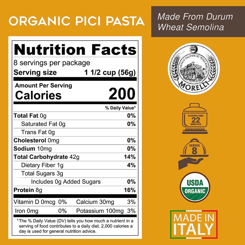 Morelli Pici Pasta di Toscana - Italian Gourmet Organic Pici