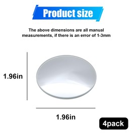 DUSCOKE Car Blind Spot Mirror, Round HD Glass Adjustable Rear View Mirror with Base, Frameless Wide Angle Convex Mirrors, Universal Vehicles Exterior Accessories for Truck, SUV, RV (4PCS)