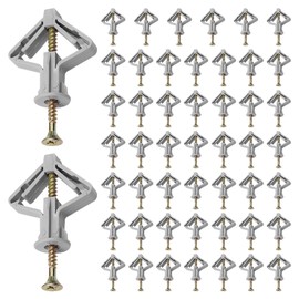 Pack of 100 cavity dowels butterfly - plasterboard screws with countersunk screws, butterfly shape plasterboard dowel set, aircraft shape, plasterboard dowels, for plasterboard, plaster fibreboard,