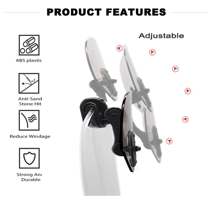 ZSADZS Universal Motorcycle Rise Adjustable Windscreen Extension Windshield Spoiler Air