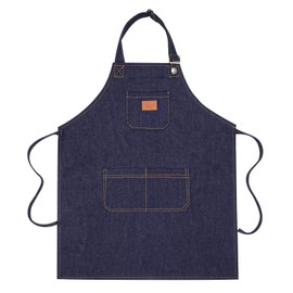 lazynice Kids Apron Kids Jeans Apron For Boys, Girls Cool Cowboy Apron Chef Cotton Denim Apron With 3 Pockets Kitchen Cooking Baking Wear, Gardening,Painting, BBQ, Art,DIY,Drawing