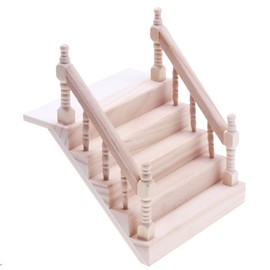 Toyvian Miniature Staircase Model Furniture Small Stairs Wooden Stairs Mini Mini Wood handrail Stair Small armrest Solid Wood Wooden Wooden handrail Tiny Wooden Staircase