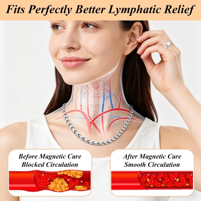 Magnetic Titanium Necklace for Women & Men, Ultra Strength Magnets
