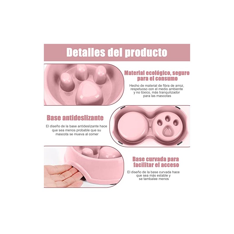 Comedero Lento para Perros, Dog Bowl Slow Feeder, Mascota Alimentador
