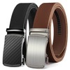 CHAOREN Leather Ratchet Belt Men 2 Pack - Customizable Fit,