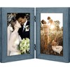 Golden State Art, 5x7 Double Picture Frame Vertical Hinged Photo