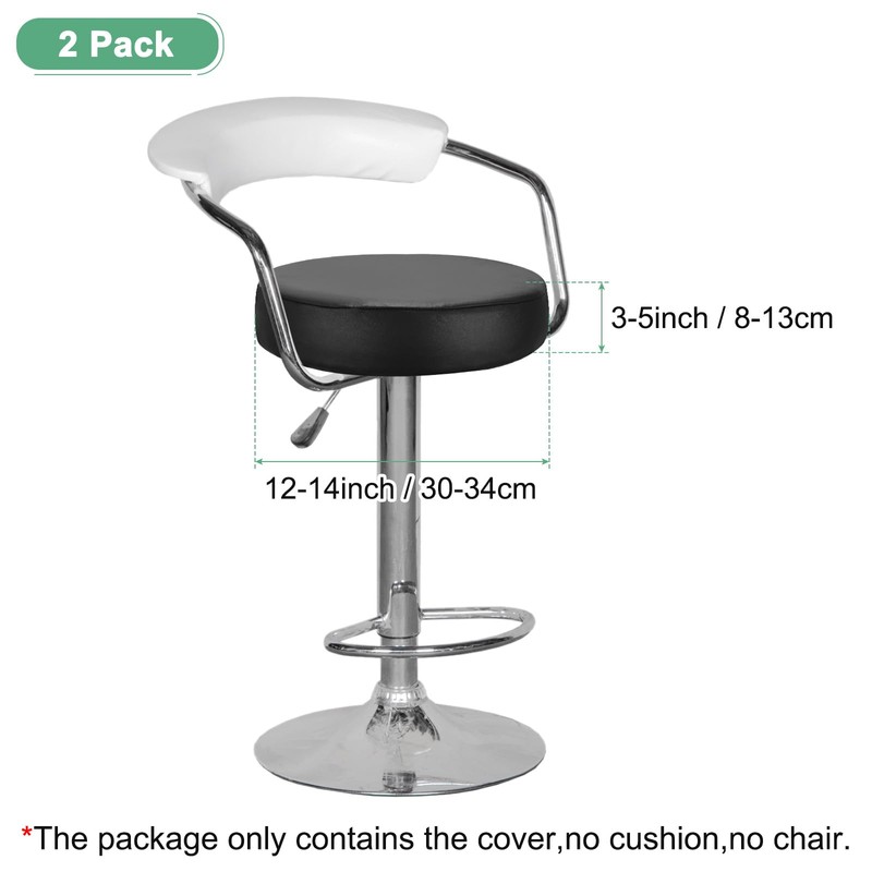M METERXITY 2-Pack Bar Stool Covers Round, for 12-14 Inch