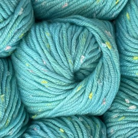Tweed Twinkles Soft Acrylic Baby Yarn with Flecks, 8 skeins, 696 yards/400 Grams, Light Worsted (3), Machine Wash - Mint Blue