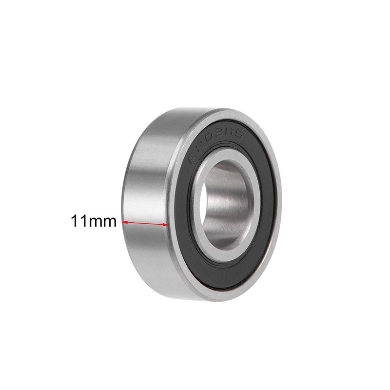sourcing map 6202-2RS Deep Groove Ball Bearings Z2 15mm X