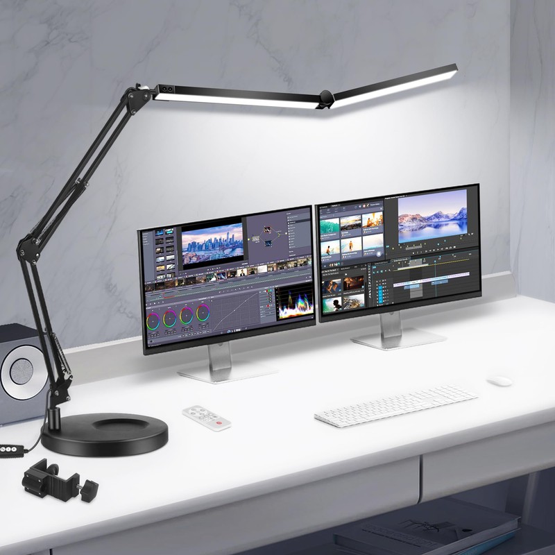 Toolour LED Desk Lamps for Home Office 2 in 1