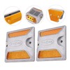 KONTONTY 2pcs Reflective Aluminum Road Studs for Driveways Pavement Markers