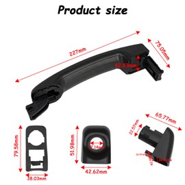 CHEERYMAGIC 2 Pack Complete Door Handle for Renault Master MK3 Vauxhall Movano Vivaro Nissan NV400 MK3-MK4 Sliding Exterior Handle 806069981R 806075963R A32-CMBS