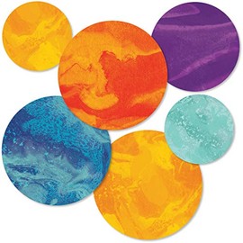 Carson Dellosa Galaxy 36-Piece Planets Bulletin Board Cutouts, Marble Planet Cutouts for Bulletin Board and Classroom Décor, Galaxy Classroom Cutouts, Space Classroom Décor