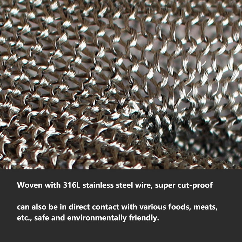316 Stainless Steel Wire Glove Level 5 Cut Proof Stab