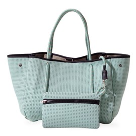 POPUPS Neoprene Large Tote Bags - Lightweight and Water-Resistant Neoprene Bag - Minty Green