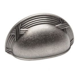 Cosmas 5 Pack 9461WN Weathered Nickel Cabinet Hardware Bin Cup Drawer Handle Pull - 3" Inch (76mm) Hole Centers