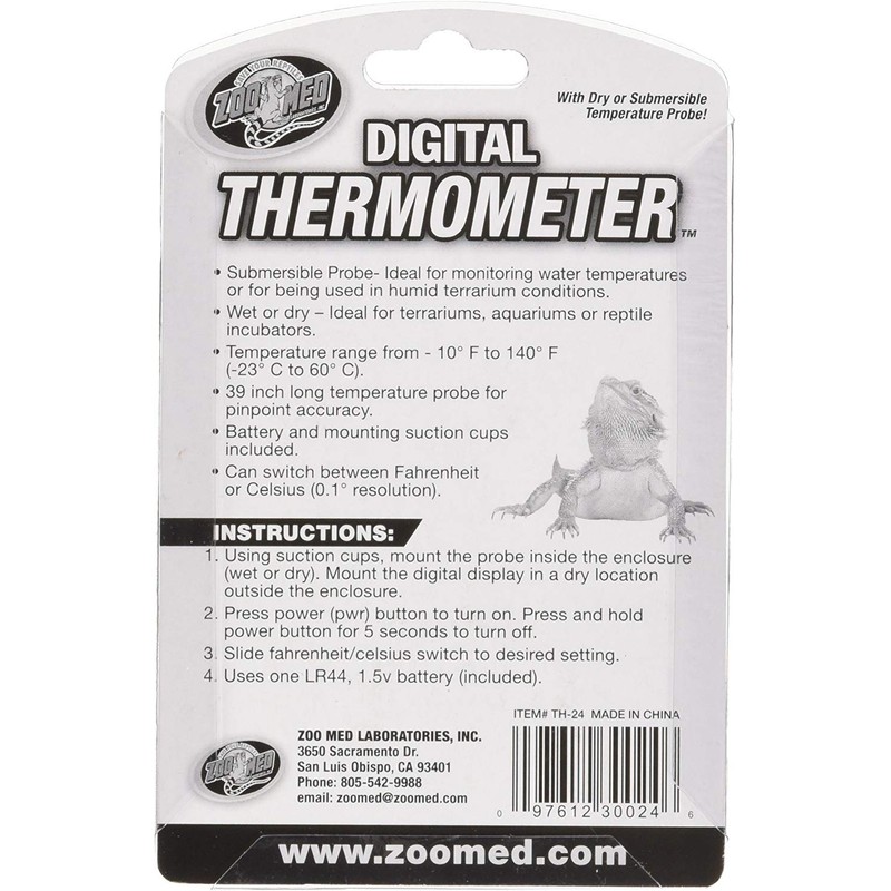 Digital Thermometer for Terrariums