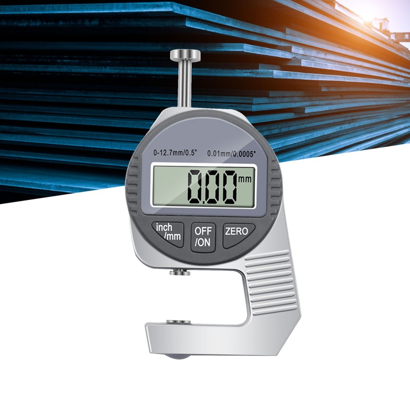 Thickness Meter 0 to 12.7mm Thumb Pressuring Measurement Portable Digital