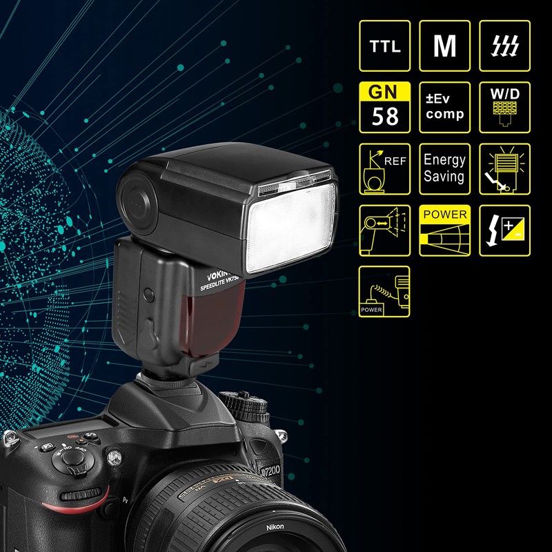 VOKING VK750II TTL Cameras Flash Compatible with Nikon Cameras D50