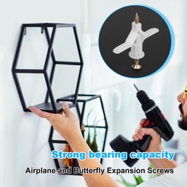 Mynoozi Pack of 200 Plasterboard Dowels and Screws (100 Dowels + 100 Screws), Self-Drilling Plasterboard Dowels, Screws Expansion Screw Drywall Anchor for Plasterboard Wall Hollow Wall