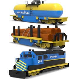 SplashEZ Juguetes de Tren para el Baño | Juguetes de Baño sin Moho para Niños y Pequeñitos sin Agujeros para el Agua | Juego de Tren de Tamaño Ideal para Manos Pequeñas | Seguro, Duradero para la
