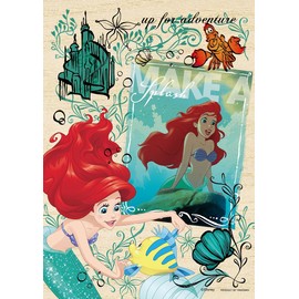 300 Piece Jigsaw Puzzle Wood Puzzle The Little Mermaid Ariel & Friends (7.2 x 10.1 inches (18.2 x 25.7 cm)