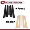 HEROFFIX 6 Pcs Door Pillar Window Trim for Nissan Sentra