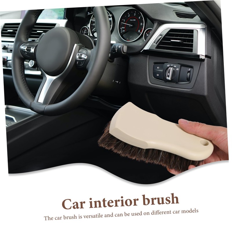Alipis Car Interior Cleaning Brush Set 2pcs Soft Bristle Car