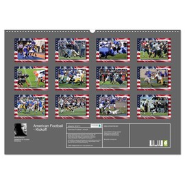 American Football - Kickoff (Wandkalender 2026 DIN A2 quer), CALVENDO Monatskalender