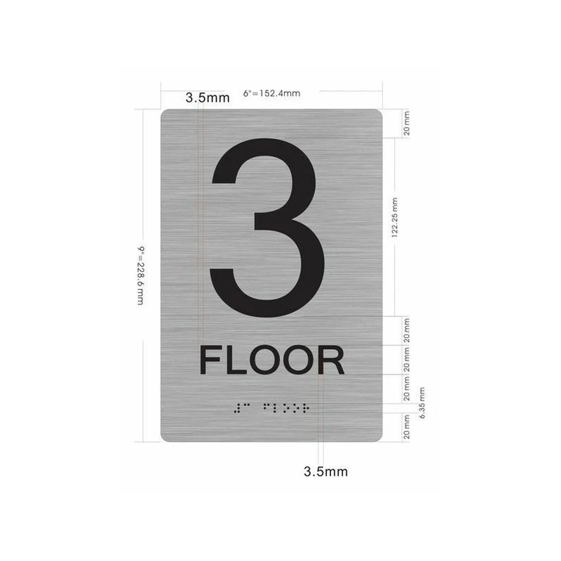 BUILDINGSIGNS.COM 3rd Floor SIGN-(Aluminiu