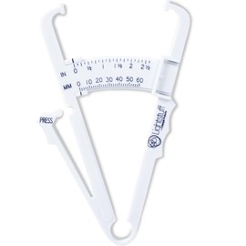 Lightstuff Body Fat Caliper - Skinfold Caliper - Check Your Fat Percentage at Home Without Anyone's Help - Body Fat Charts and Instructions Included