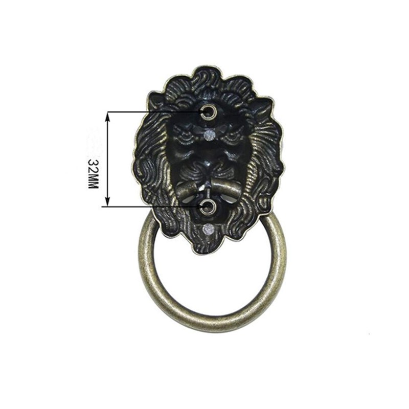 bnafes 4 Pack Cabinet Knobs Pulls Lion Head Ring Pulls