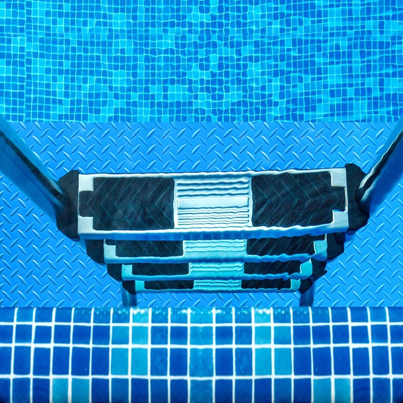 Large Swimming Pool Ladder Mat 17"x38" Protective Ladder Pad Non-Slip