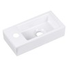 Small Bathroom Sink DeerValley, 15"x7" Mini Rectangle Wall Mount Vessel