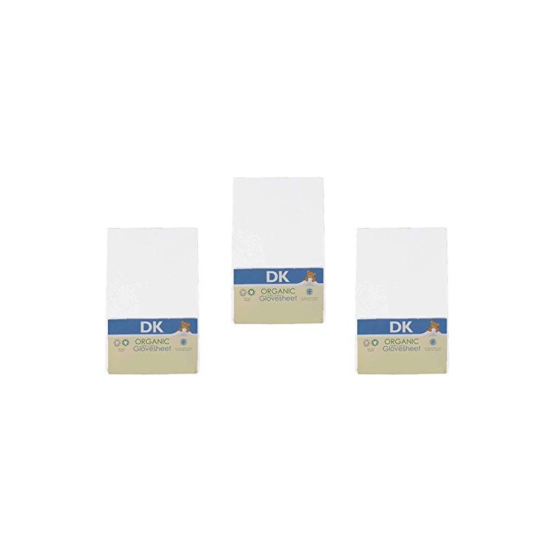 DK Glovesheets Three Fitted 83 x 50cm Crib Sheets 100%