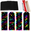 Supla 36 Set 2 Style Magic Scratch Rainbow Bookmarks Making