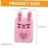 Cute Bunny Plush Mini Pocket Notebook, Cartoon Fuzzy Writing Drawing
