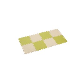 CB Japan JOINTMAT Joint Mat, Soundproof, Shock Absorption, Green x Beige, Thick, 0.5 inches (12 mm), 11.8 x 11.8 inches (30 x 30 cm), Set of 8, Matcha, Soft Joint Color Mat