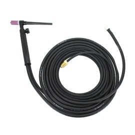 SÜA - 9FV Series - 125 Amp - Air Cooled - Flexible Head TIG Torch with Valve - 25 feet 2-Piece Cable - Terminal Lug Connector