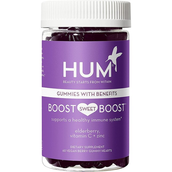 HUM Boost Sweet Boost - Vitamin C + Zinc and Elderberry - Immune Support (60 Vegan Gummies)
